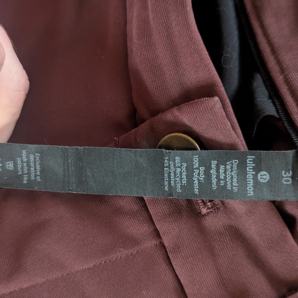 Lululemon Mens Pants in Deep Burgundy